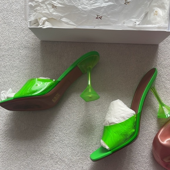 Amina Muaddi Lupita 95mm Transparent Mules Size 42.5 - Picture 7 of 12
